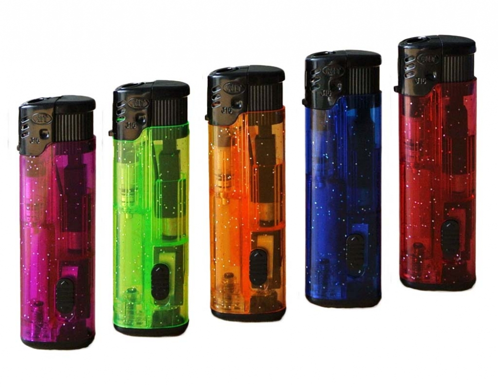Plastic lighters AiT piezo lighter TURBO + LED light